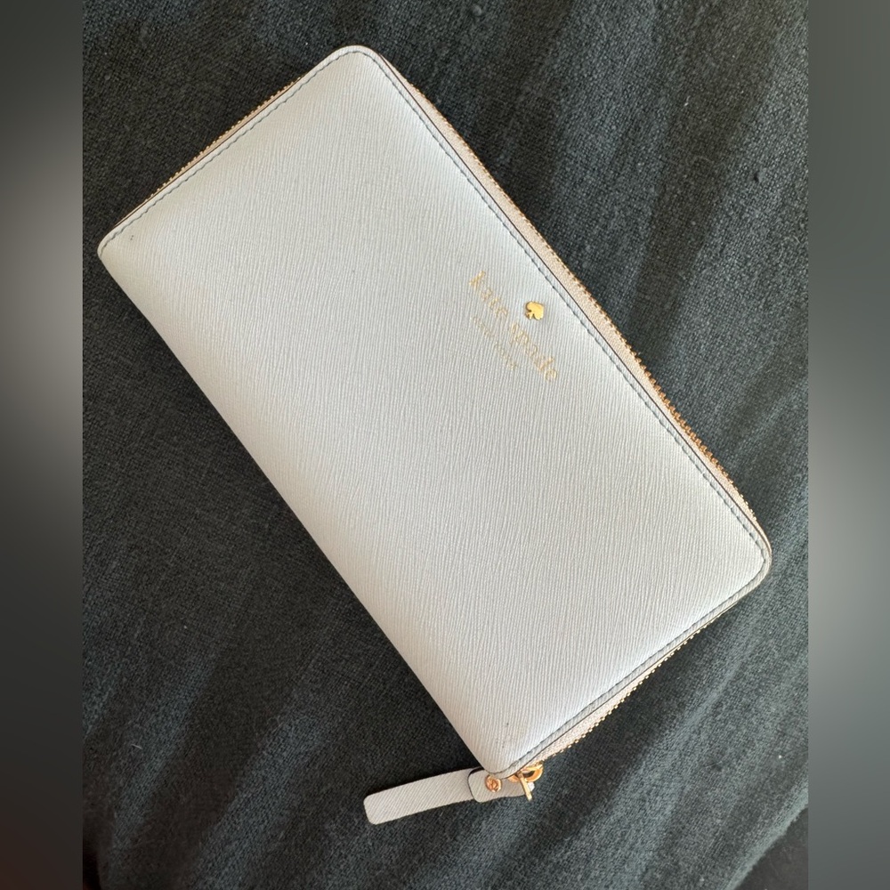 Kate Spade Cream Wallet with Gold Logo